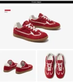 BEAUTODAY Skate Sneakers Women Cow Suede Leather Mixed Colors Lace-up Patchwork Round Toe Ladies Sports Shoes Handmade 29892 - Image 12