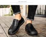 Mens Loafers Breathable Slip on Italian Driving Shoes Chaussure Homme Genuine Leather Men Handmade Casual Shoes - Image 17