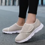 Women's Mesh Slip - on Sneakers with Velcro Closure: Lightweight, Comfortable for Daily Wear - Image 12