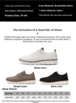 Men's Breathable Sports Shoes Low Cut Casual Slip-On Sneakers Comfortable Lightweight Anti-Slip Mesh Upper Running Shoes - Image 8