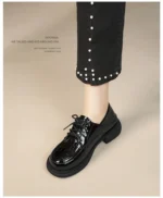 AIYUQI Genuine Leather Loafers Women 2024 Autumn New British Style Shoes Women Lace-up Casual Women Shoes - Image 15