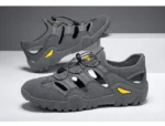 Simple Outdoor Men Walking Sneakers Solid Tone Soft Insole Breathable Upper Shock Absorbing Flat Casual Sports Shoes - Image 25