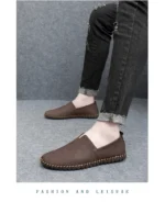 Jumpmore New style casual handmade moccasins Leather loafers Men Driving Shoes Size 39-48 - Image 26