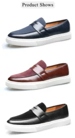 Newest 2025 Autumn Men Suede Leather Loafers Thick Sole Men Slip On Platform Black Party Shoes - Image 14