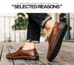 Mens Loafers Breathable Slip on Italian Driving Shoes Chaussure Homme Genuine Leather Men Handmade Casual Shoes - Image 25