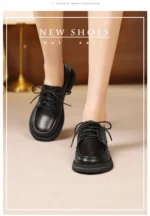 AIYUQI Genuine Leather Loafers Women 2024 Autumn New British Style Shoes Women Lace-up Casual Women Shoes - Image 23