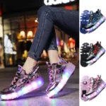 children's flashing roller skates outdoor recreational sports shoes wheel shoes boy girls skate sneakers