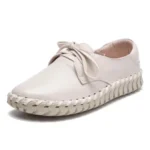 TIMETANG Genuine Leather Loafers Casual Platform Shoes Woman Slip On Flats Bowtie Moccasin Comfortanble Creepers Women Shoes - Image 7