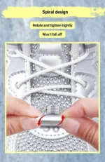 Install Simple Swivel Buckle Laces Automatic Shoelaces Without Ties Unisex Thick Rope Tennis Sneakers Shoelace Shoe Accessories - Image 36
