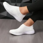 Women's Shoes Lightweight Breathable Mesh Slip-On Sneakers Black White Sport Running for Casual Party Fashion Ladies Shoes - Image 3