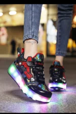 children's flashing roller skates outdoor recreational sports shoes wheel shoes boy girls skate sneakers - Image 27