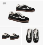 BEAUTODAY Skate Sneakers Women Cow Suede Leather Mixed Colors Lace-up Patchwork Round Toe Ladies Sports Shoes Handmade 29892 - Image 14