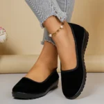 Women's Spring Slip On Sneakers Lightweight Soft Bottom Comfortable Durable Solid Color Versatile Casual Walking Shoes - Image 5