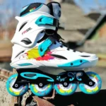White Black Professional Inline Roller Skates Woman Man Kids Adult Speed Skate Sneakers Outdoor patins 4 rodas Size 30-44 - Image 3