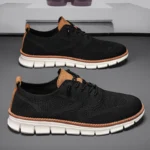 Men's Breathable Sports Shoes Low Cut Casual Slip-On Sneakers Comfortable Lightweight Anti-Slip Mesh Upper Running Shoes