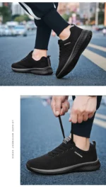 Sneakers Men Running Walking Knit Shoes Fashion Casual High Quality Sport Athletic Gym Lightweight Men Casual Shoes - Image 14