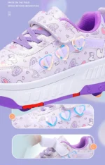Children's Skateboard Shoes Walking Rolling Dual-Use Comfortable Wear-resistant Outdoor Roller Skate Sneakers Girls Boys 4 Wheel - Image 10