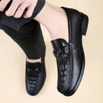 Summer Adult Loafers for Men Casual Footwear Mens Fashion Genuine Leather Shoes Wedding Business Dress Breathable Driving Shoes - Image 22