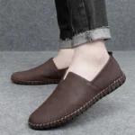 Fashion Casual Shoes Handmade Moccasins Leather Loafers Men Driving Shoes Size 39-48 - Image 7
