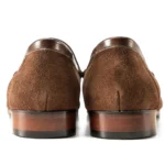 British Style Men‘s Suede Genuine Leather Loafers Dress Shoes Metal Decorated Slip On Comfortable Leather Moccasins Shoes - Image 15