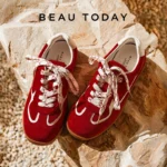 BEAUTODAY Skate Sneakers Women Cow Suede Leather Mixed Colors Lace-up Patchwork Round Toe Ladies Sports Shoes Handmade 29892