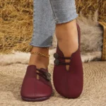 Women's Slip-On Soft Leather Loafers, Elastic Strap with Metal Buttons, Casual Flat Shoes for All Seasons - Image 6