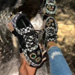 2025 New Women's Luxury Rhinestone Casual Platform Shoes Outdoor Running Sneakers Designer Mesh Women's Sports Shoes - Image 4