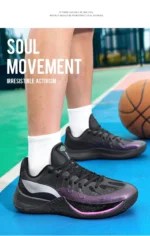 Wear resistant cushioned basketball sneakers lightweight non slip rubber simple all match breathable men outdoor athletic shoes - Image 29