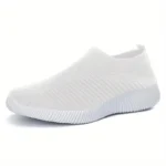 Women's Shoes Lightweight Breathable Mesh Slip-On Sneakers Black White Sport Running for Casual Party Fashion Ladies Shoes - Image 8
