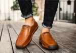 Mens Loafers Breathable Slip on Italian Driving Shoes Chaussure Homme Genuine Leather Men Handmade Casual Shoes - Image 10