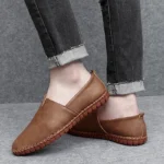 Fashion Casual Shoes Handmade Moccasins Leather Loafers Men Driving Shoes Size 39-48 - Image 12