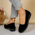 Women's Spring Slip On Sneakers Lightweight Soft Bottom Comfortable Durable Solid Color Versatile Casual Walking Shoes - Image 8