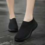 Women's Shoes Lightweight Breathable Mesh Slip-On Sneakers Black White Sport Running for Casual Party Fashion Ladies Shoes - Image 22