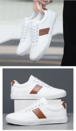 2025 New Men's Two-Tone Skate Sneakers Breathable Low-Top Casual Shoes Trendy  Athletic Footwear for Youth Students Streetwear - Image 17