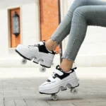 Deform Roller Skates With 4 Wheels Shoes Runaway Parkour 4-Wheel Skate Sneakers Deformation Shoes For Women Youth Adult Gift - Image 3