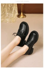 AIYUQI Genuine Leather Loafers Women 2024 Autumn New British Style Shoes Women Lace-up Casual Women Shoes - Image 22