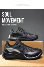 Wear resistant cushioned basketball sneakers lightweight non slip rubber simple all match breathable men outdoor athletic shoes - Image 30