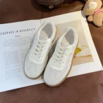 Women's Fashion Tennis Sneakers Flats Lace-up Vulcanized Shoes Autumn Outdoor Trainers Student Board Footwear - Image 32