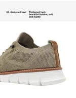 Men's Breathable Sports Shoes Low Cut Casual Slip-On Sneakers Comfortable Lightweight Anti-Slip Mesh Upper Running Shoes - Image 13
