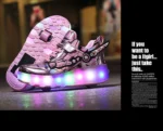 children's flashing roller skates outdoor recreational sports shoes wheel shoes boy girls skate sneakers - Image 24