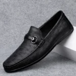 2026 New Black Loafers Men's Leather High Quality Designer Men's Shoes Leather Shoes Soft Sole Comfortable Casual Shoes Moccasin - Image 12