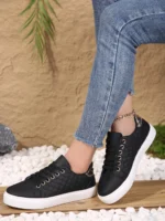 Women's casual sneakers Breathable sneakers Lightweight outdoor leather Walking shoes Sports jogging Flats tennis sneakers - Image 21