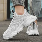 Men's Outdoor Running Sneakers - Comfortable and Breathable Design, Fashionable Lace-Up Sports Style, Versatile and Trendy - Image 16