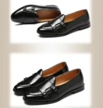 Man Shoes Leather Loafers designer Fashion Slip-on Original Casual Comfortable Double Monkstrap Dress Shoe - Image 13