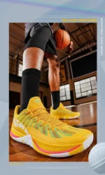 Wear resistant cushioned basketball sneakers lightweight non slip rubber simple all match breathable men outdoor athletic shoes - Image 9