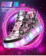 children's flashing roller skates outdoor recreational sports shoes wheel shoes boy girls skate sneakers - Image 11