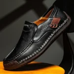 Mens Loafers Breathable Slip on Italian Driving Shoes Chaussure Homme Genuine Leather Men Handmade Casual Shoes - Image 4