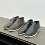 Fashionable  popular calf leather loafers for couples casual ankle boots, walking  travel shoesgenuine leather