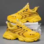 Men's Outdoor Running Sneakers - Comfortable and Breathable Design, Fashionable Lace-Up Sports Style, Versatile and Trendy - Image 3