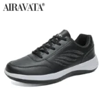 Men Walking Shoe Fashion Casual Sneakers Non-slip Man PU Leather Footwear - Image 8